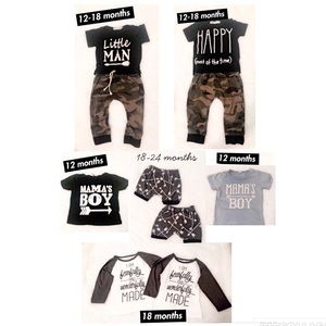 Lot of twin boy outfits shirts pants 18 months